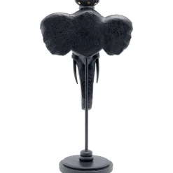 KARE Design Bougeoirs|Bougeoir Elephant Head Noir 49Cm