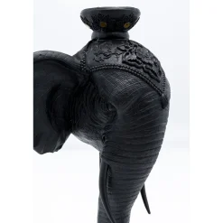 KARE Design Bougeoirs|Bougeoir Elephant Head Noir 49Cm