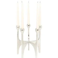 KARE Design Bougeoirs|Bougeoir Stacky Argente 31Cm