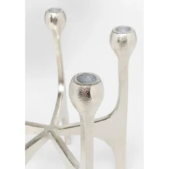 KARE Design Bougeoirs|Bougeoir Stacky Argente 31Cm