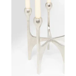 KARE Design Bougeoirs|Bougeoir Stacky Argente 31Cm