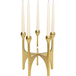 KARE Design Bougeoirs|Bougeoir Stacky Dore 31Cm