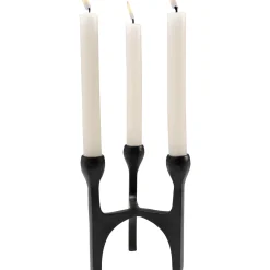 KARE Design Bougeoirs|Bougeoir Stacky Noir 15Cm