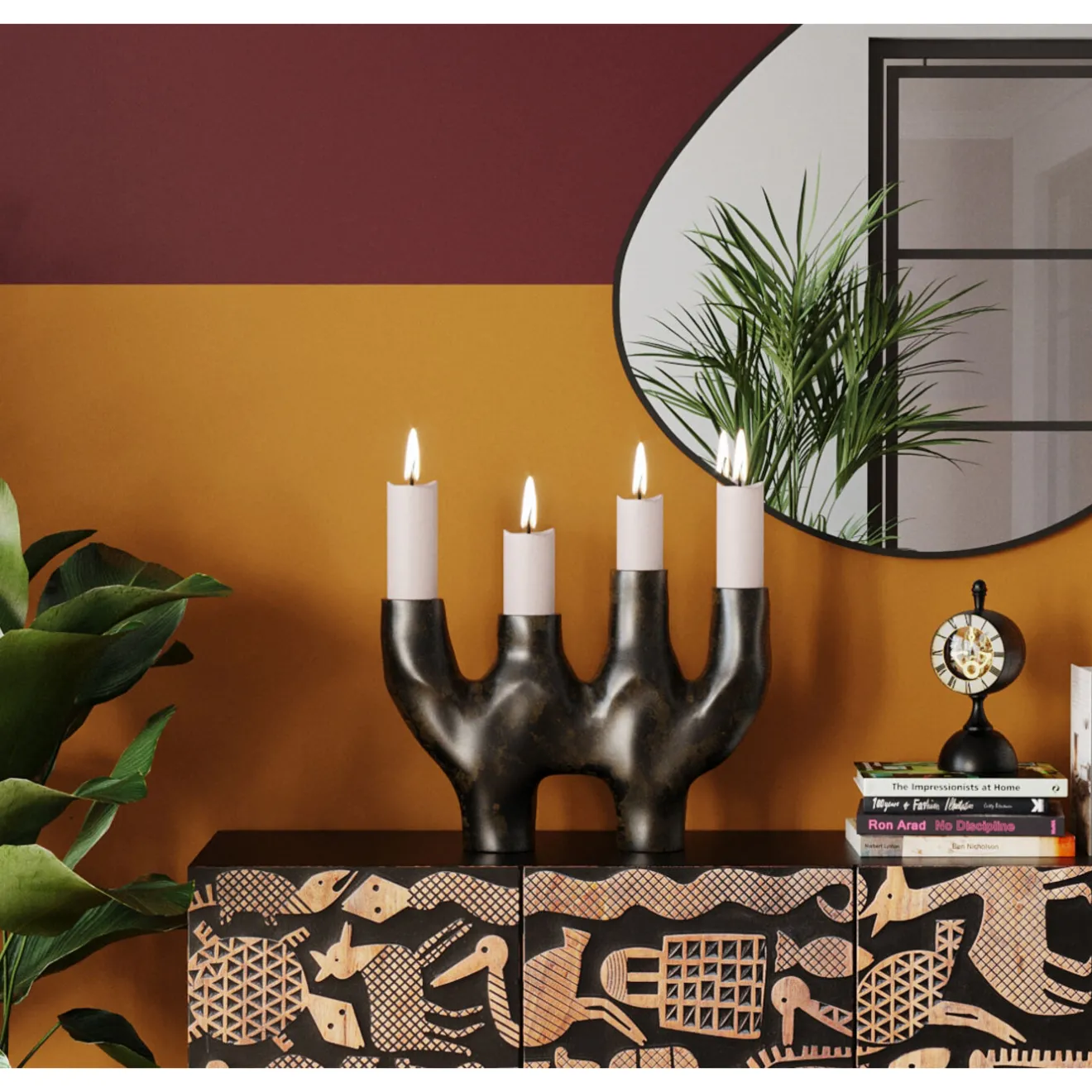 KARE Design Bougeoirs|Bougeoir 4Sticker´S 60Cm