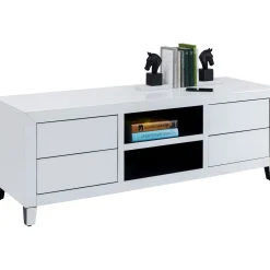 KARE Design Buffets Bas|Buffet Bas Luxury Push Blanc 140X50Cm