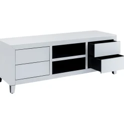 KARE Design Buffets Bas|Buffet Bas Luxury Push Blanc 140X50Cm