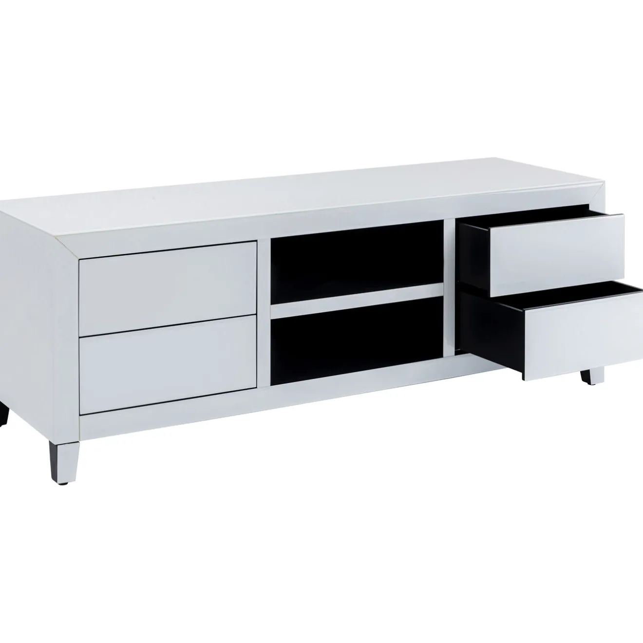 KARE Design Buffets Bas|Buffet Bas Luxury Push Blanc 140X50Cm
