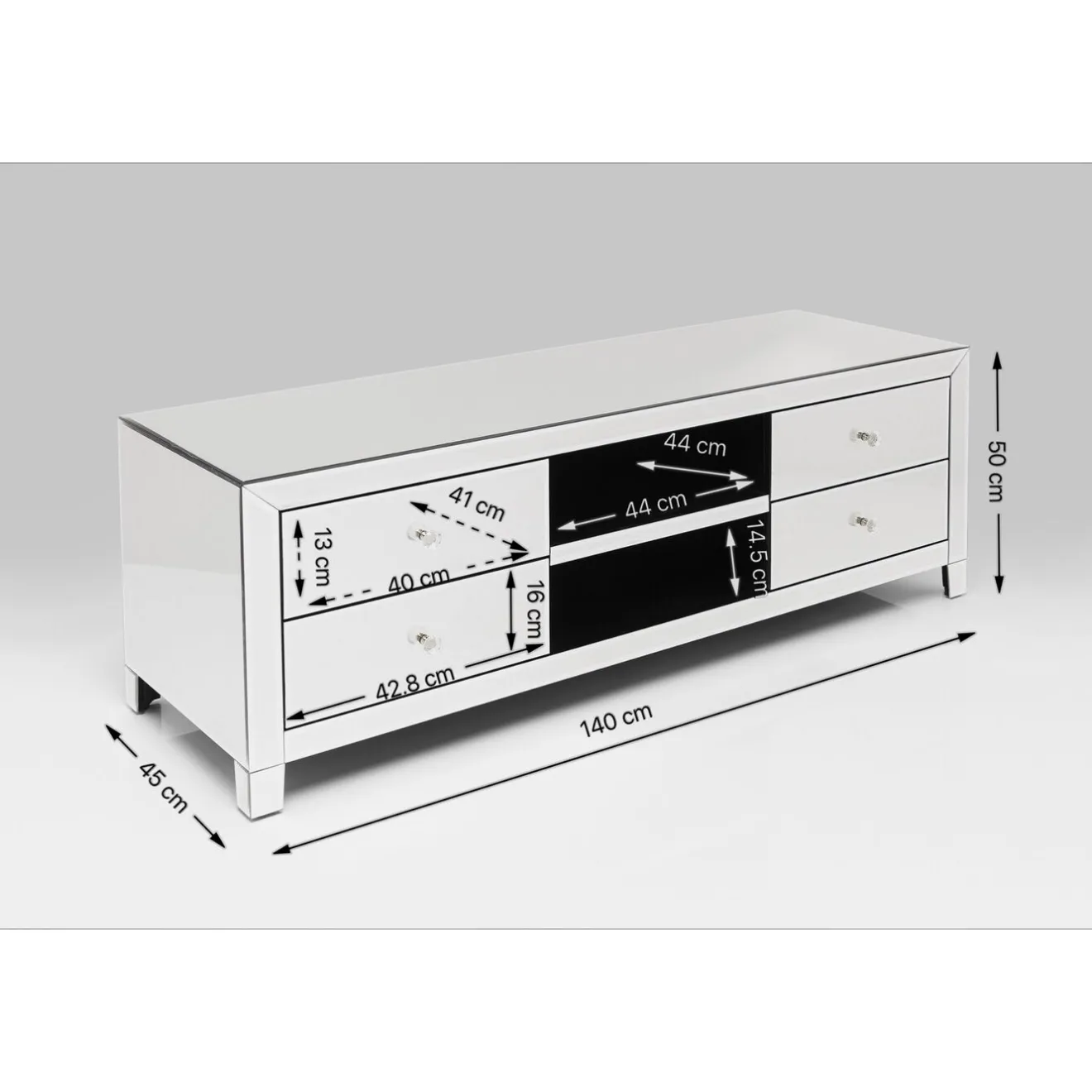 KARE Design Buffets Bas|Buffet Bas Luxury 140X50Cm