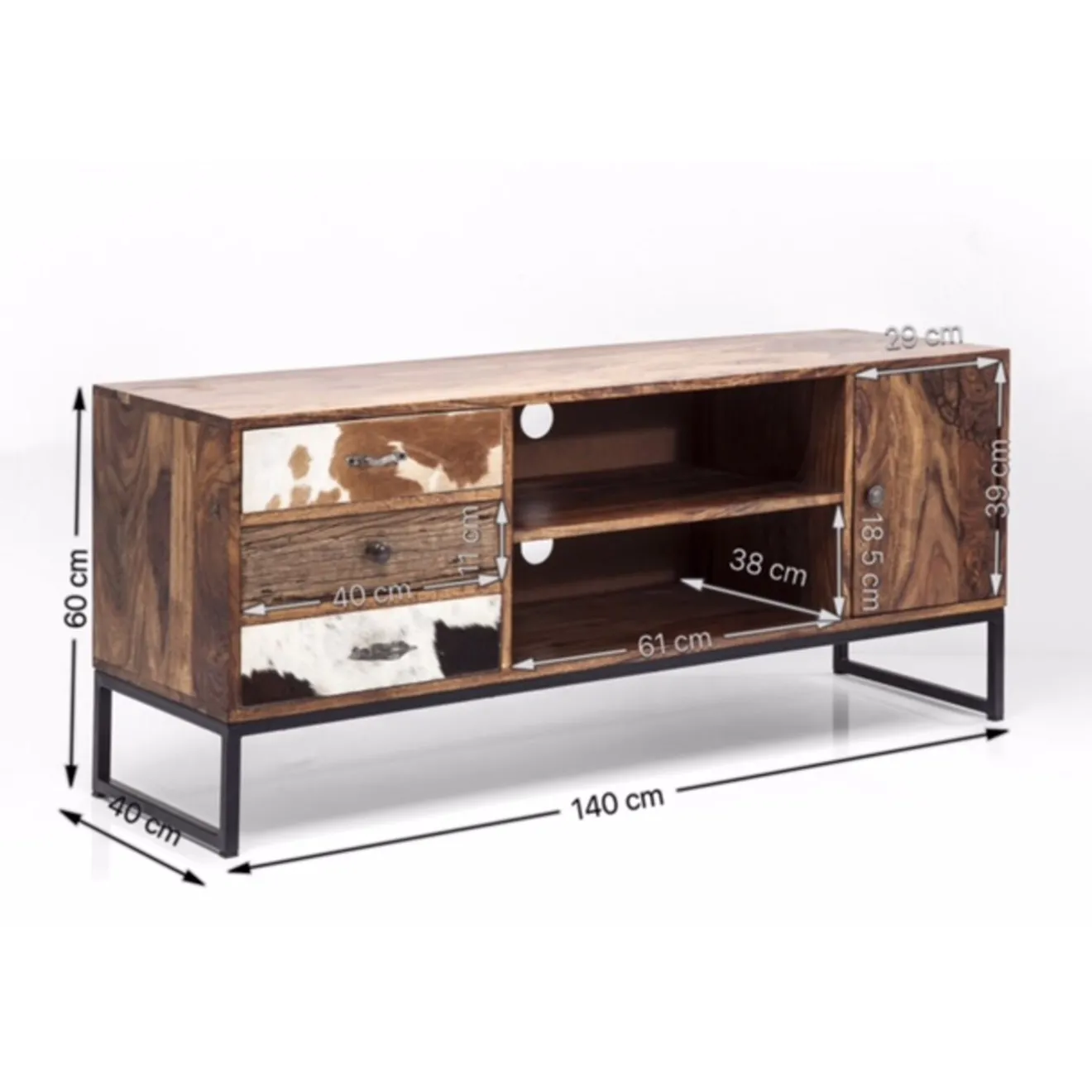 KARE Design Buffets Bas|Buffet Bas Rodeo 1 Porte,3 Tiroirs