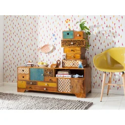 KARE Design Buffets Bas|Buffet Bas Soleil 3 Portes,9 Tiroirs