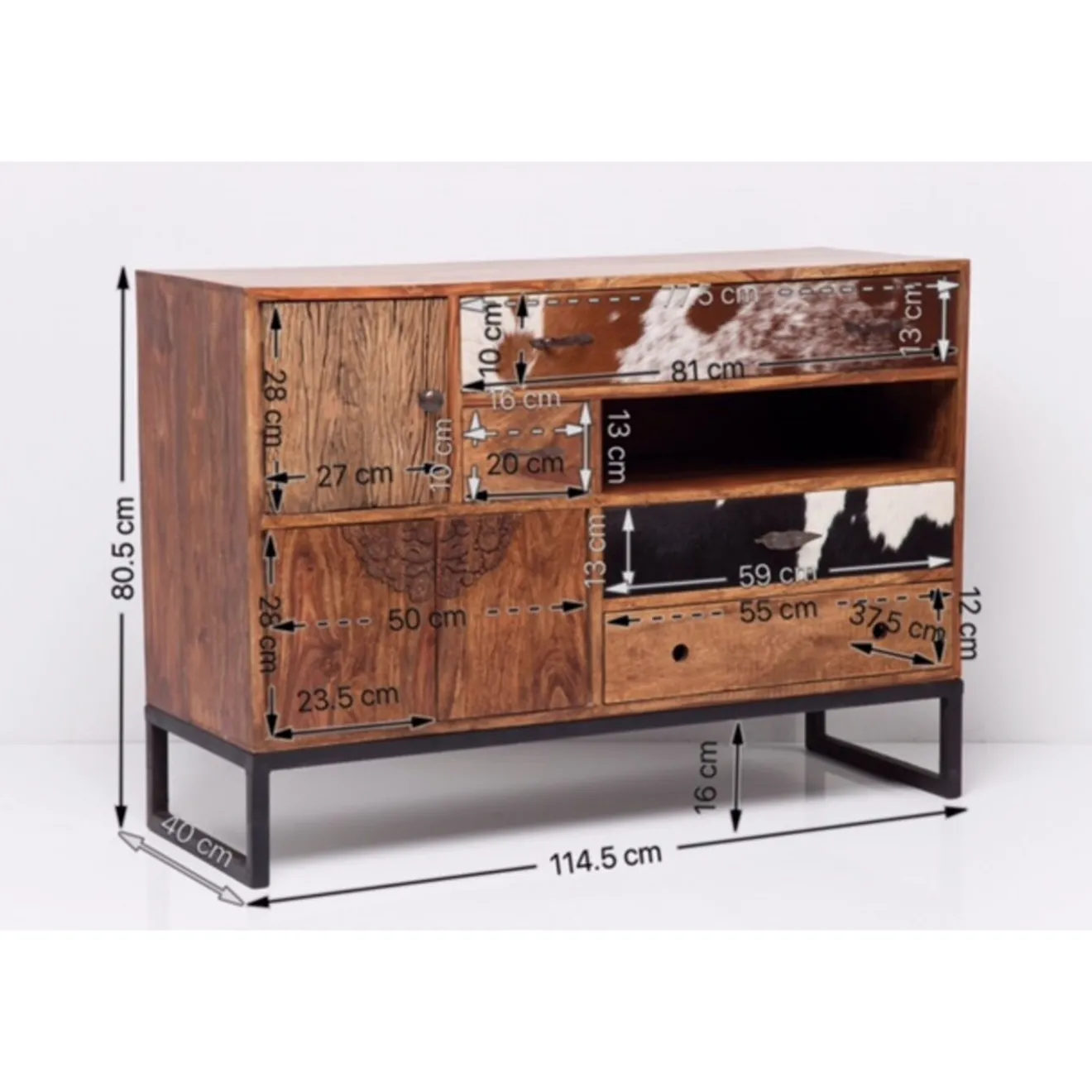 KARE Design Buffets|Buffet Rodeo 3 Portes,4 Tiroirs