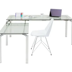KARE Design Bureaux|Bureau D Angle Lorenco Chrome 210X180Cm