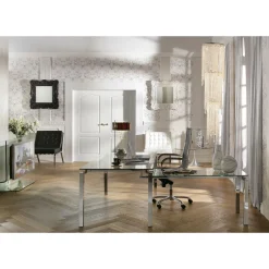 KARE Design Bureaux|Bureau D Angle Lorenco Chrome 210X180Cm