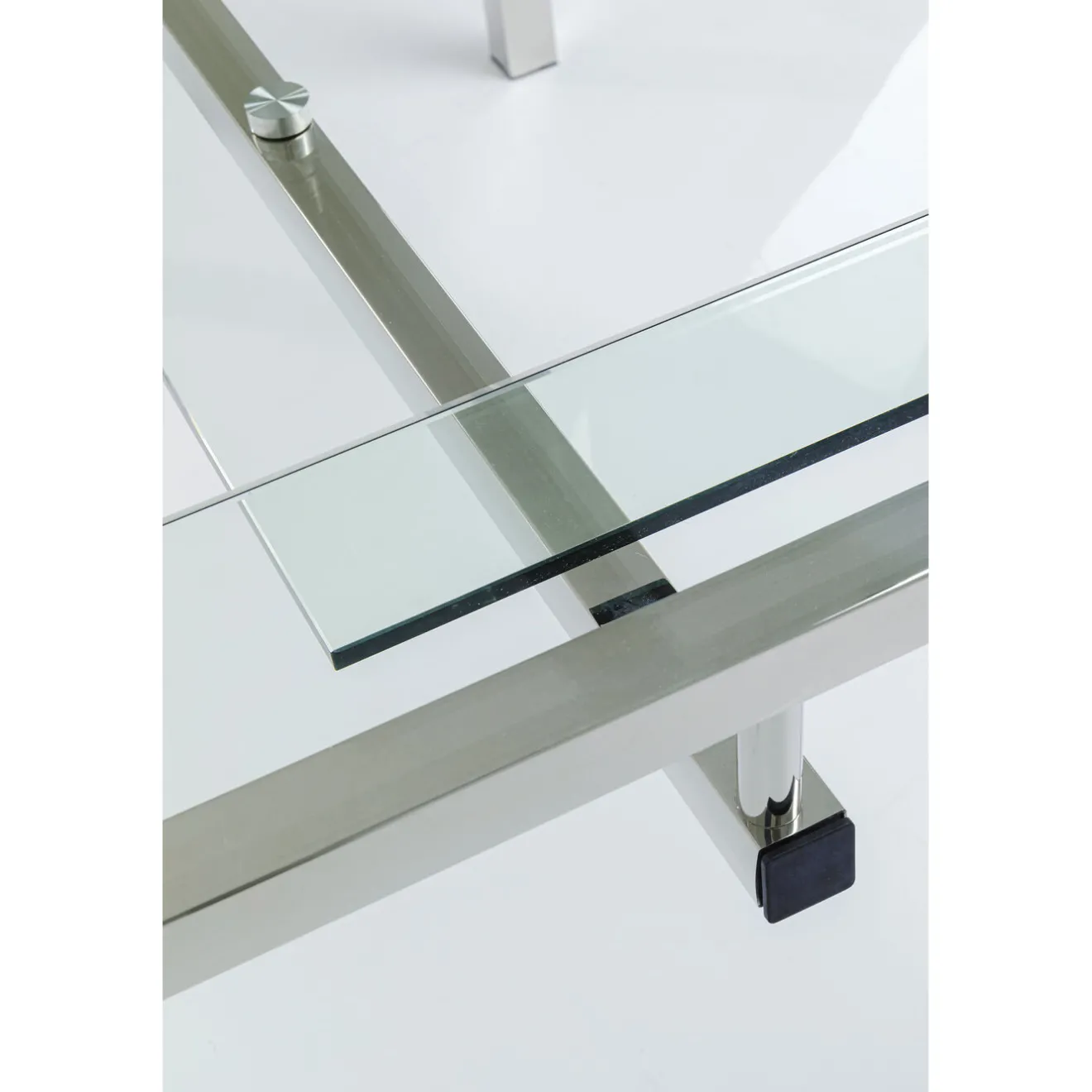 KARE Design Bureaux|Bureau D Angle Lorenco Chrome 210X180Cm