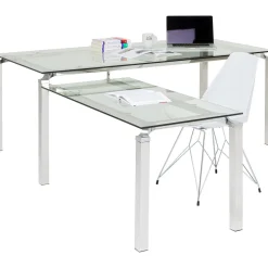 KARE Design Bureaux|Bureau D Angle Lorenco Chrome 210X180Cm