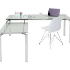 KARE Design Bureaux|Bureau D Angle Lorenco Chrome 210X180Cm