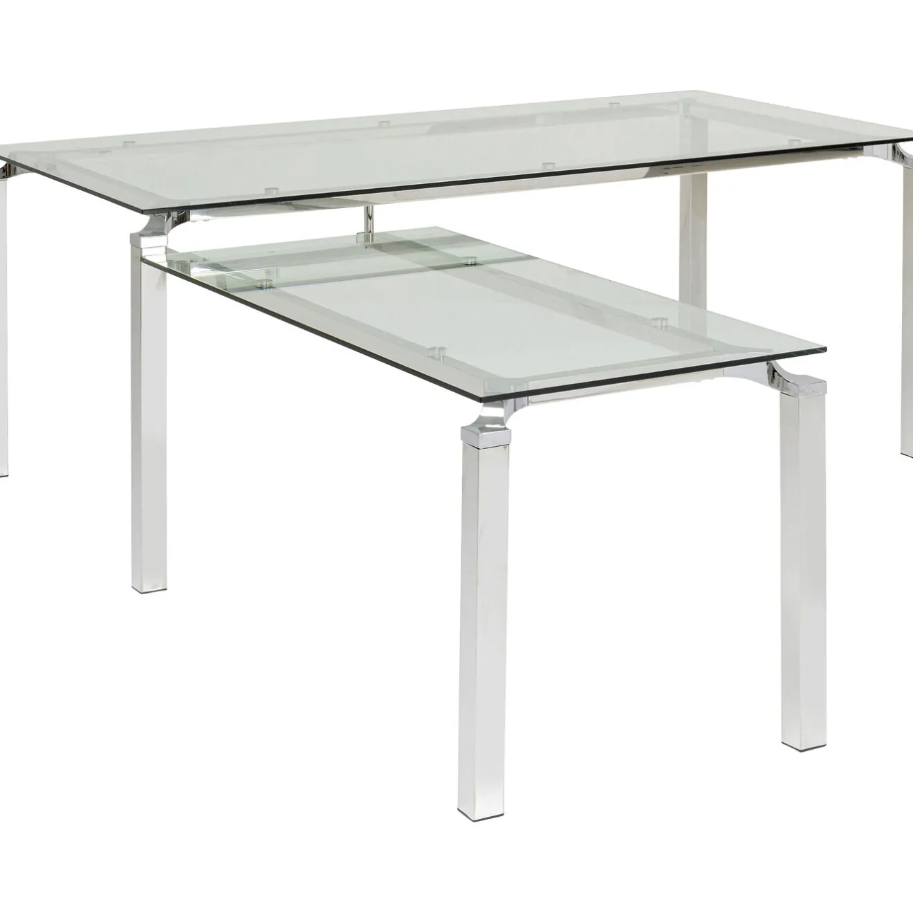 KARE Design Bureaux|Bureau D Angle Lorenco Chrome 210X180Cm