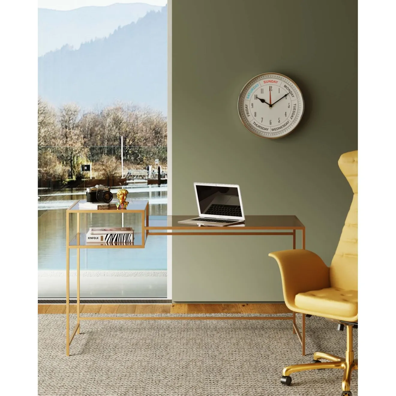KARE Design Bureaux|Bureau Loft Dore 134X60Cm