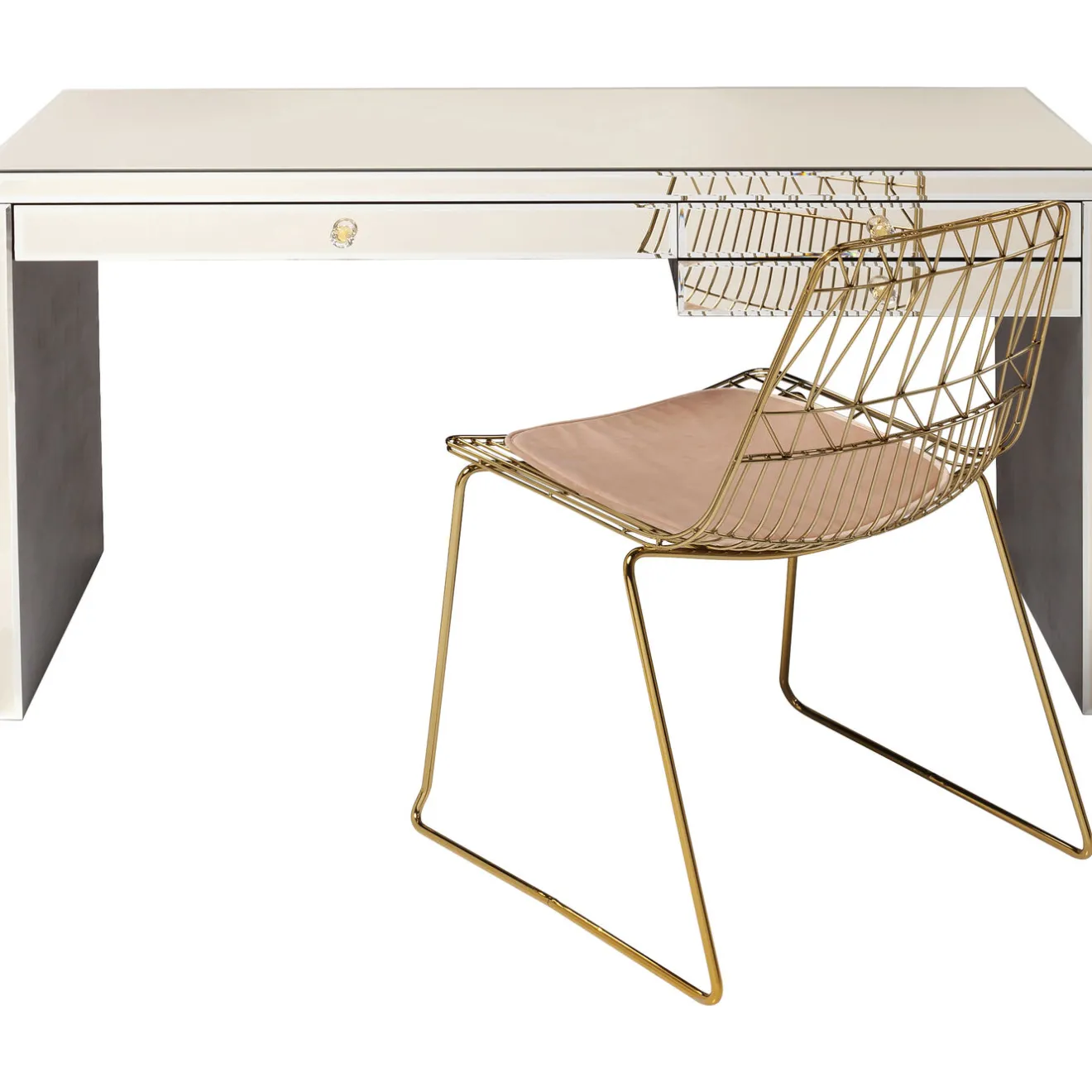 KARE Design Bureaux|Bureau Luxury Champagne 140X60Cm