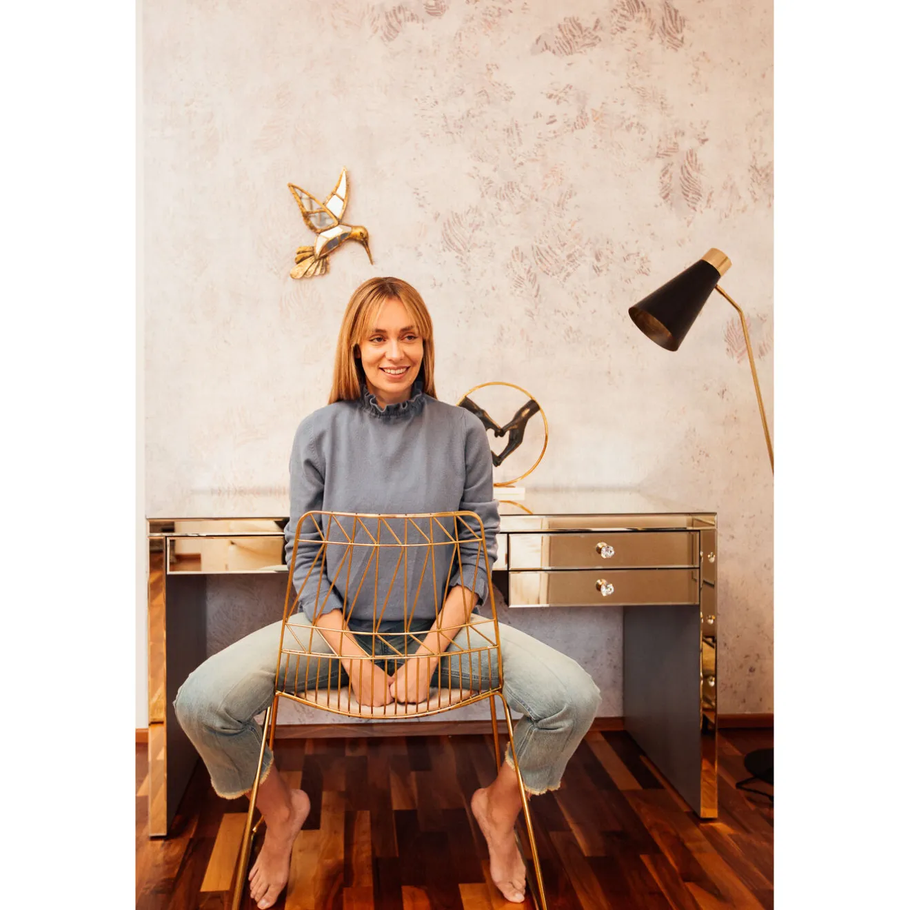 KARE Design Bureaux|Bureau Luxury Champagne 140X60Cm