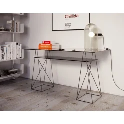 KARE Design Bureaux|Bureau Polar Noir 8Mm Verre Trempe 135X65Cm