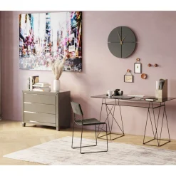 KARE Design Bureaux|Bureau Polar Noir 8Mm Verre Trempe 135X65Cm