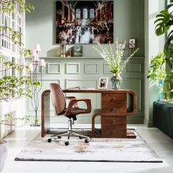 KARE Design Bureaux|Bureau Soft Snake Noyer 150X70Cm