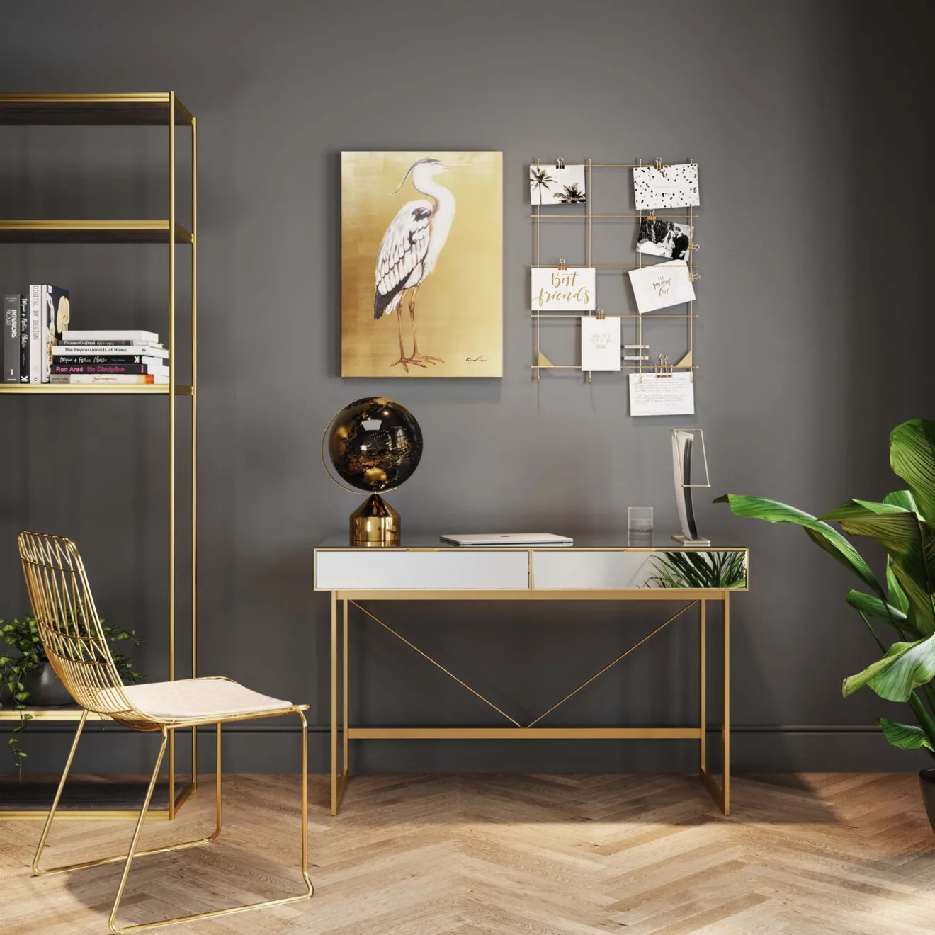 KARE Design Bureaux|Bureau Soran Dore 120X50Cm