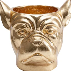 KARE Design Caches Pots|Cachepot Décoratif Bulldog Dore