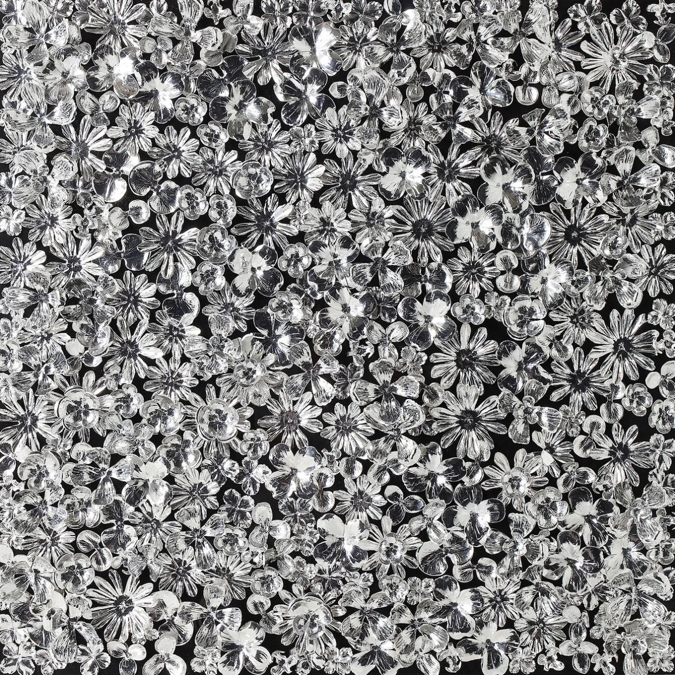 KARE Design Tableaux D'Objets|Cadre Décoratif Silver Flower 100X100Cm