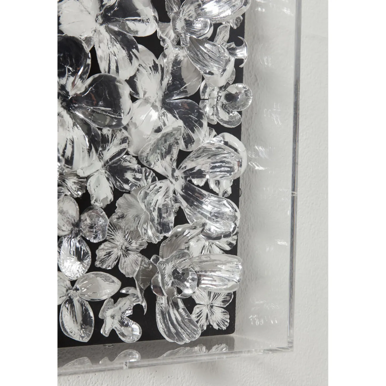 KARE Design Tableaux D'Objets|Cadre Décoratif Silver Flower 100X100Cm