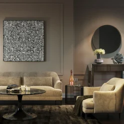 KARE Design Tableaux D'Objets|Cadre Décoratif Silver Flower 100X100Cm