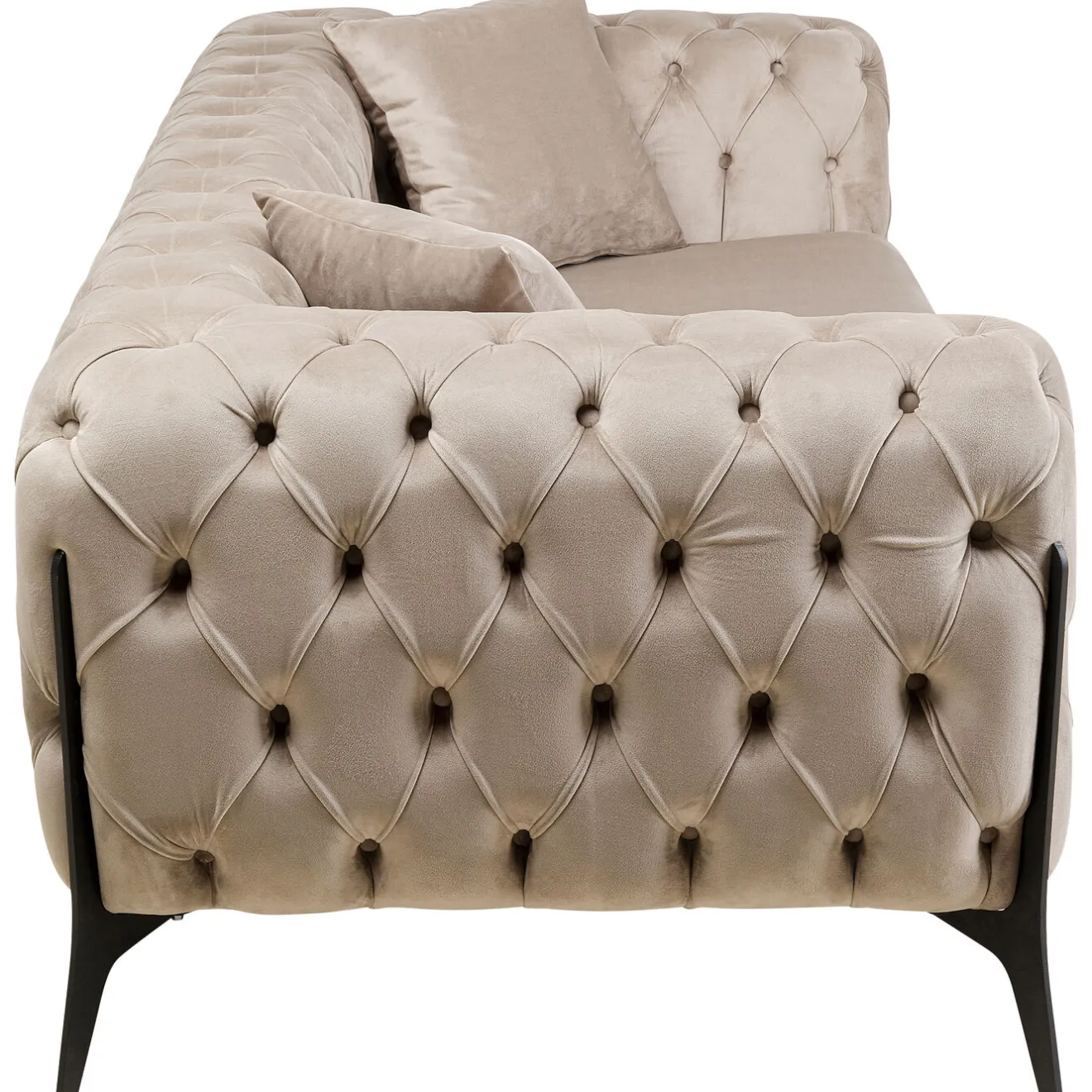 KARE Design 2 Places|Canapés Bellissima 2-Places Velours Beige 200Cm