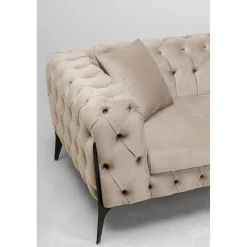 KARE Design 2 Places|Canapés Bellissima 2-Places Velours Beige 200Cm