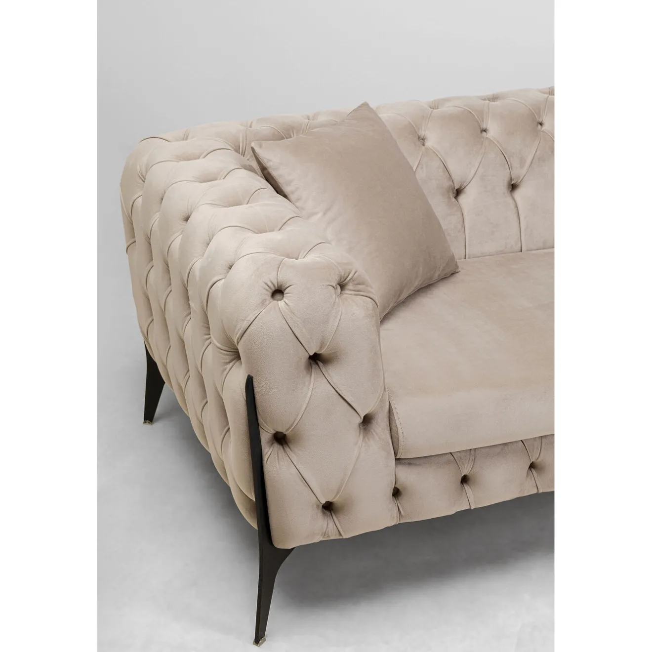 KARE Design 2 Places|Canapés Bellissima 2-Places Velours Beige 200Cm