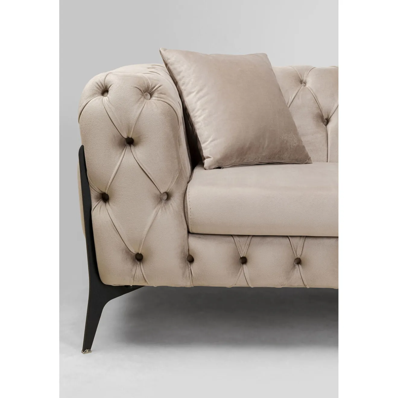 KARE Design 2 Places|Canapés Bellissima 2-Places Velours Beige 200Cm