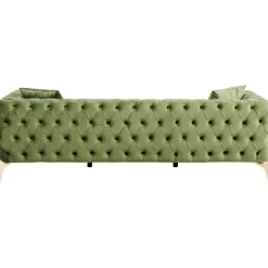 KARE Design 3 Places|Canapés Bellissima 3-Places Velours Vert 240Cm