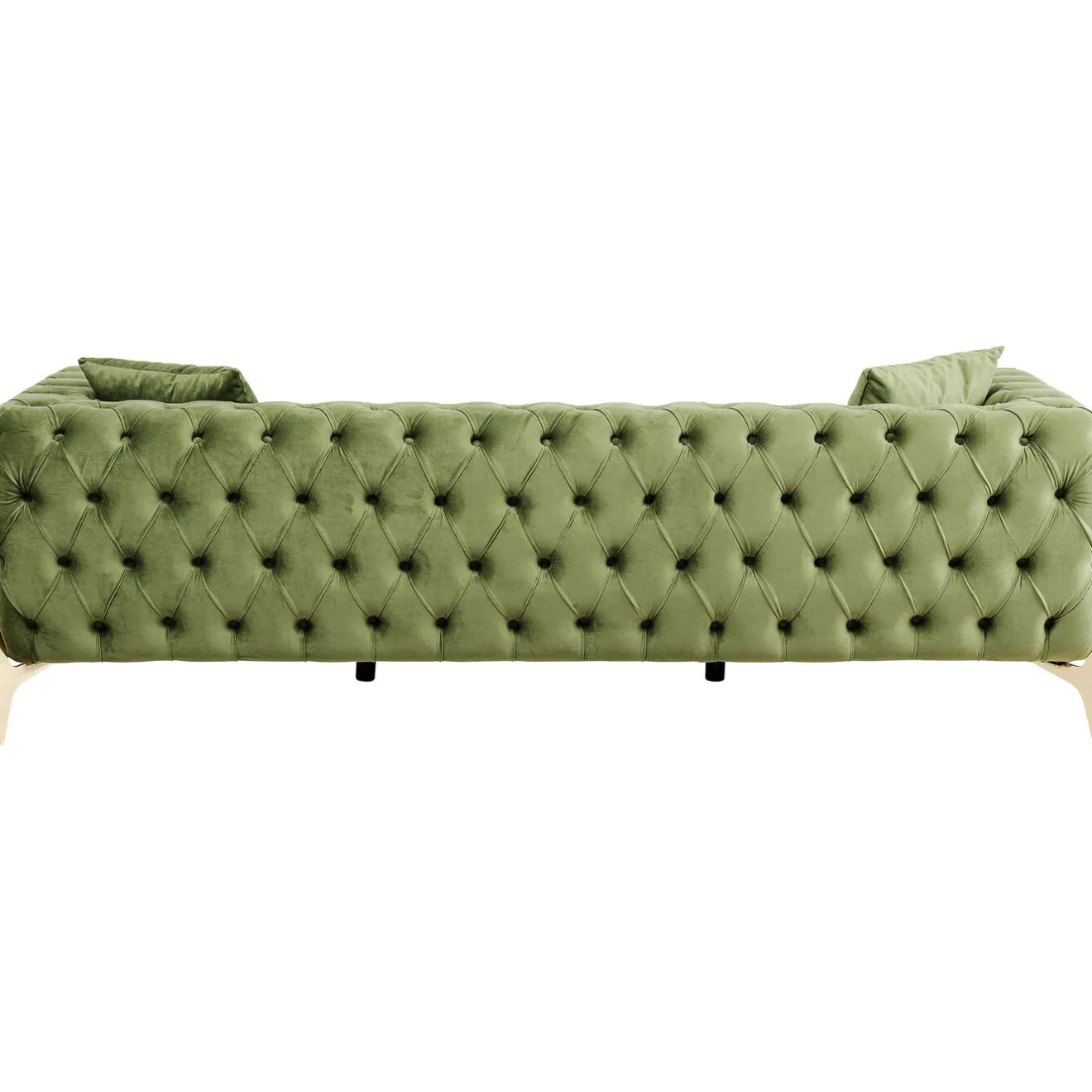 KARE Design 3 Places|Canapés Bellissima 3-Places Velours Vert 240Cm