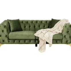 KARE Design 2 Places|Canapés Bellissima 2-Places Velours Vert 200Cm