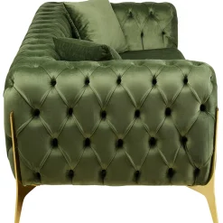 KARE Design 2 Places|Canapés Bellissima 2-Places Velours Vert 200Cm