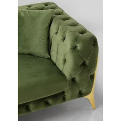 KARE Design 2 Places|Canapés Bellissima 2-Places Velours Vert 200Cm