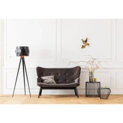 KARE Design 2 Places|Canapés Black Vicky 2-Places Velours Gris