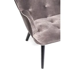 KARE Design 2 Places|Canapés Black Vicky 2-Places Velours Gris