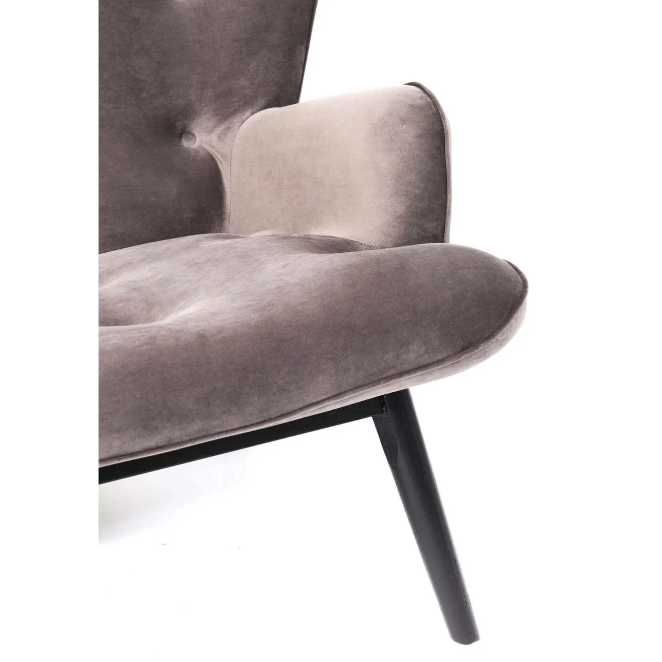 KARE Design 2 Places|Canapés Black Vicky 2-Places Velours Gris