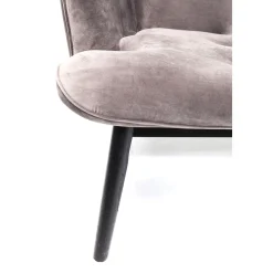 KARE Design 2 Places|Canapés Black Vicky 2-Places Velours Gris