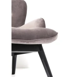 KARE Design 2 Places|Canapés Black Vicky 2-Places Velours Gris