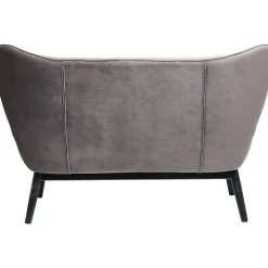 KARE Design 2 Places|Canapés Black Vicky 2-Places Velours Gris