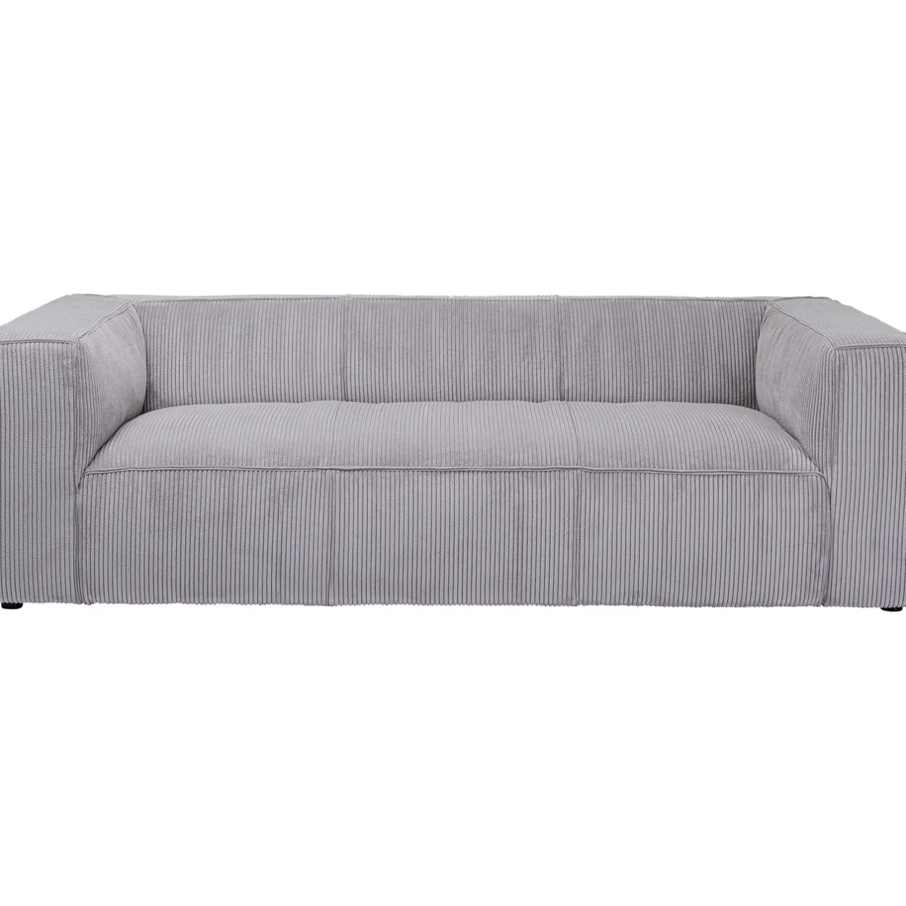 KARE Design 3 Places|Canapés Cubetto Cord 3-Places Gris Clair 220Cm