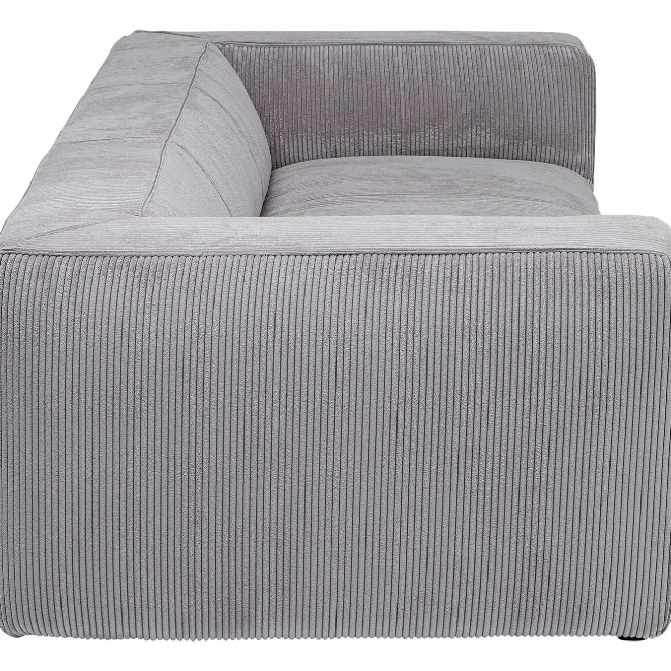 KARE Design 3 Places|Canapés Cubetto Cord 3-Places Gris Clair 220Cm