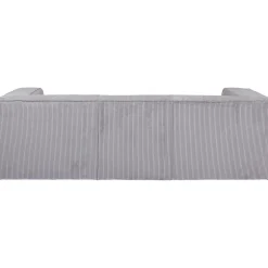KARE Design 3 Places|Canapés Cubetto Cord 3-Places Gris Clair 220Cm